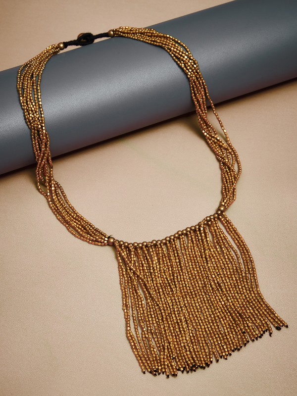 Small Brass Beads Bunch Necklace