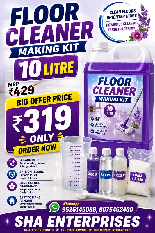 Floor Cleaner 10 Liter Making Kit