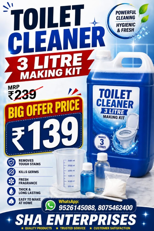 Toilet Cleaner 3 Liter Making Kit